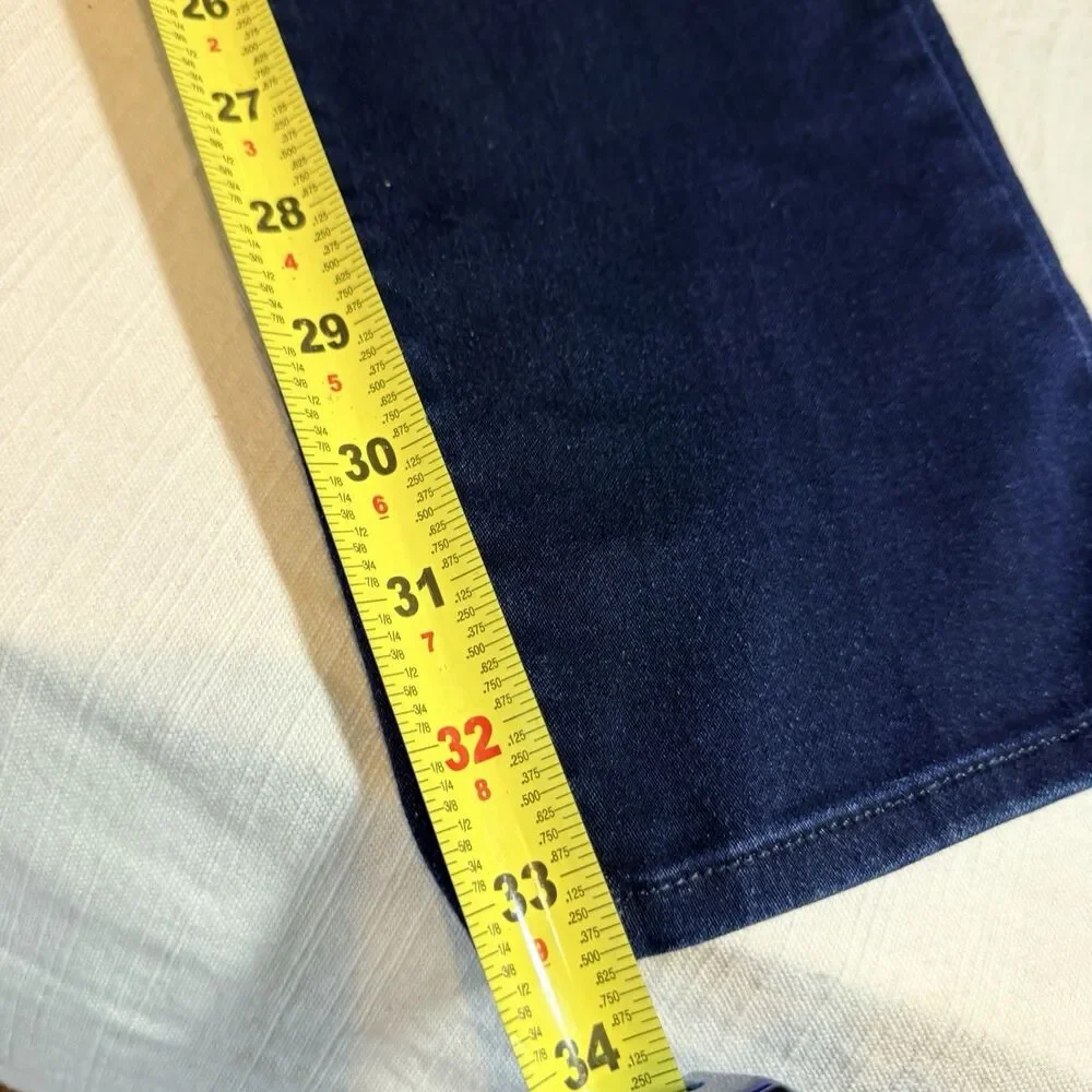 PAIGE Peg Skinny Jeans Blue Denim Size 31 Mid Rise Stretch Dark Wash Pucker PICS